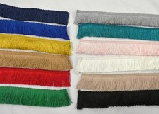Silky Brush Fringe Tassel Trim Craft Upholstery Cushions Dancewear Lampshades