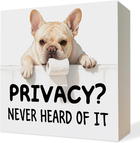 Funny french bulldog bathroom - funny,
