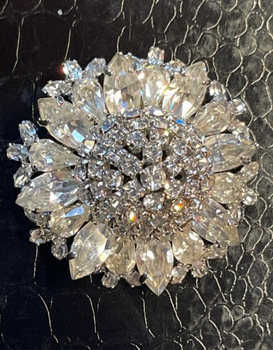 Vintage rhinestone dior brooch - rhinestone,