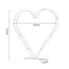 Heart Shape Metal Wedding Arch Frame Garden Party Stand Backdrop Flower Display