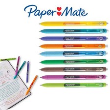 6 x Paper Mate InkJoy Gel Retractable Pens 0.7MM Vibrant Colours Smooth Writing