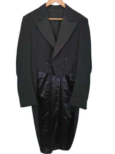 Vintage black wool tailcoat - vintage,