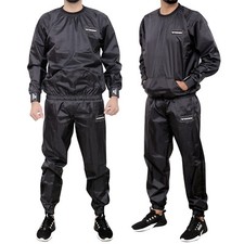TE Heavy Duty Sauna Sweat Suit Exercise Gym Suit Fitness Weight Loss Anti-Rip