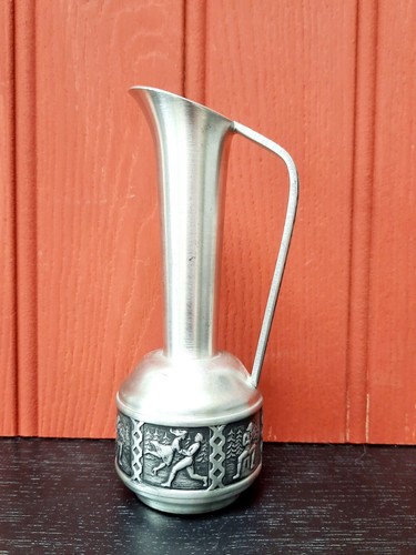 Vintage norwegian pewter vase - pewter,