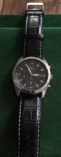 Lorus Men’s Chronograph Watch Black & Chrome Model No Vd57xo15 Working Nice Look