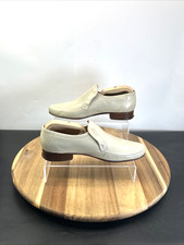 Grenson FeatherMaster Men Cream Leather Loafer UK Size 7.5 EU 41.5 Slip On Shoes