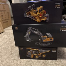 remote control excavator + Dump Truck+ Bulldozer 1:20 2.4GHZ Rc Truck Set Of 3