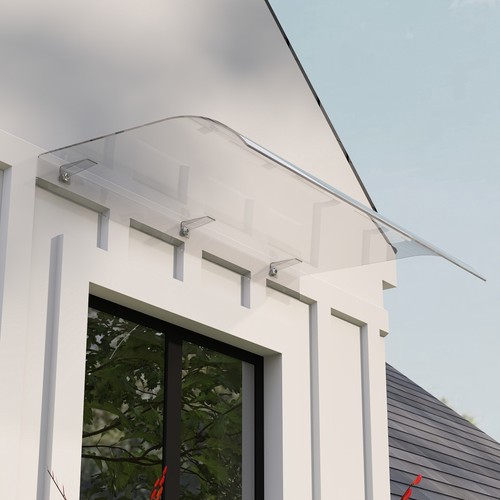 Front door canopy rain - front,