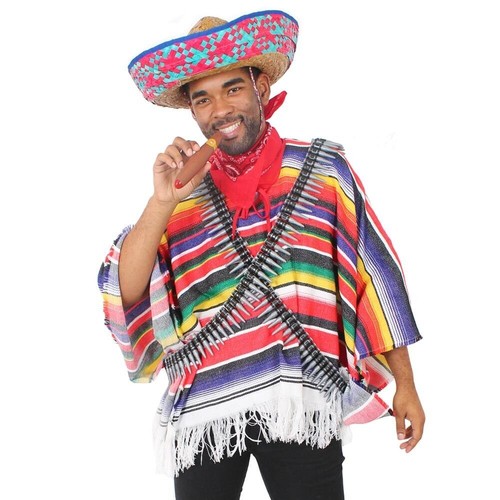 Blue mexican bandit costume - mexican,
