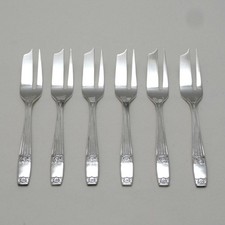 WESTMINSTER Design Elkington Silver Service Cutlery Six Art Deco Pastry Forks