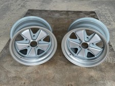A pair of used Fuchs alloy road wheels 8JX15 Fuchs made by Braid , Porsche 911