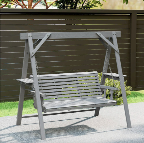 Wooden swing bench - bench, outdoor