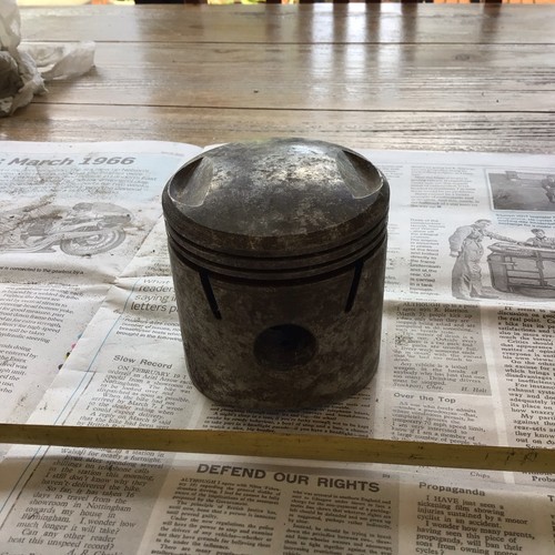Vintage motorcycle piston - vintage,