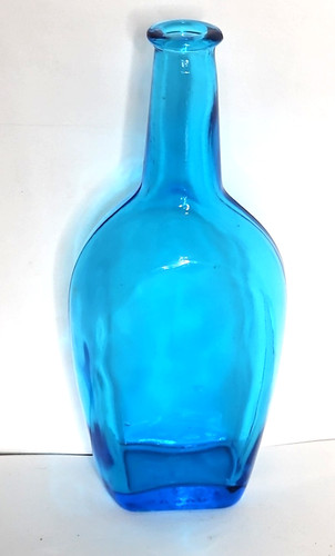 Blue glass bottle - glass,