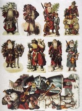 Rice Paper for Decoupage Scrapbook Sheet ITD A/4 Santa's situations - R1299