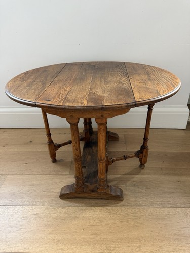 Antique oak gateleg drop leaf - gateleg,