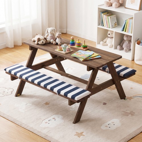 Kids picnic table with bench - table,