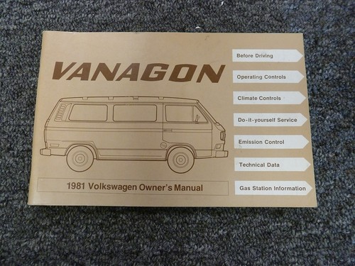 1981 volkswagen vanagon - volkswagen, vw