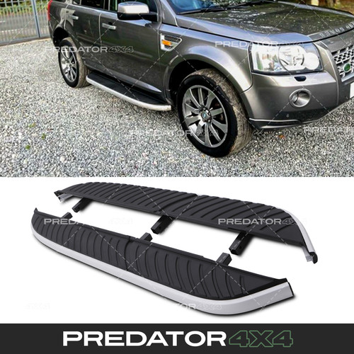 Black side steps - side, silver