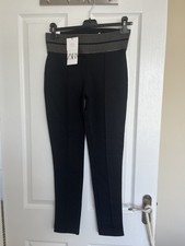 Zara high rise leggings black size M inside leg 27"