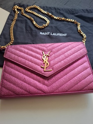 Ysl pink chevron leather - chevron,