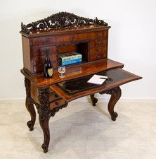 Antique Carved Mahogany Writing Desk c.1900