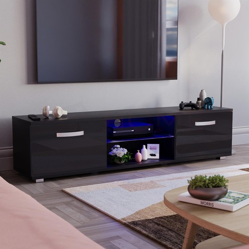 Black unit cabinet stand - tv,
