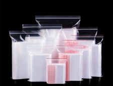 Self Seal Clear Zip Bags Grip Poly Plastic 25/50/100 Pcs – All Sizes