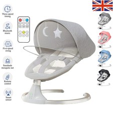 Bluetooth Electric Baby Swing Infant Music Cradle Bouncer Chair Rocker Remote UK