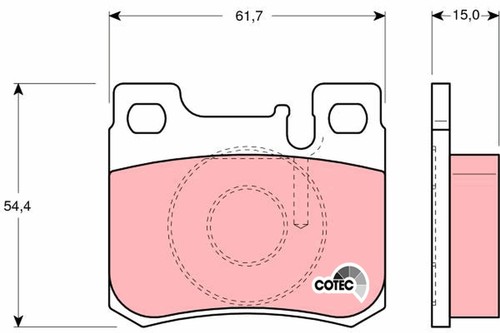 Rear trw gdb1130 brake pad - trw-oe,