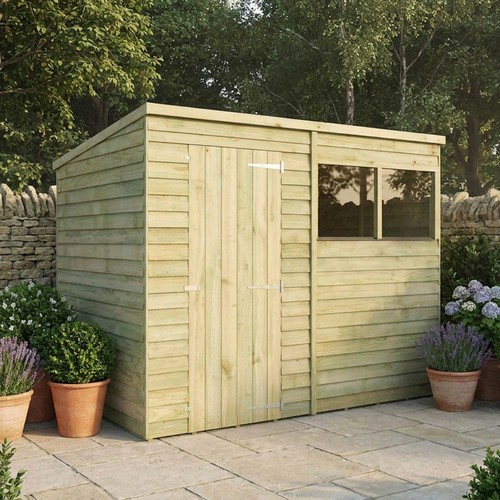 8x6 wooden garden shed overlap - wooden,