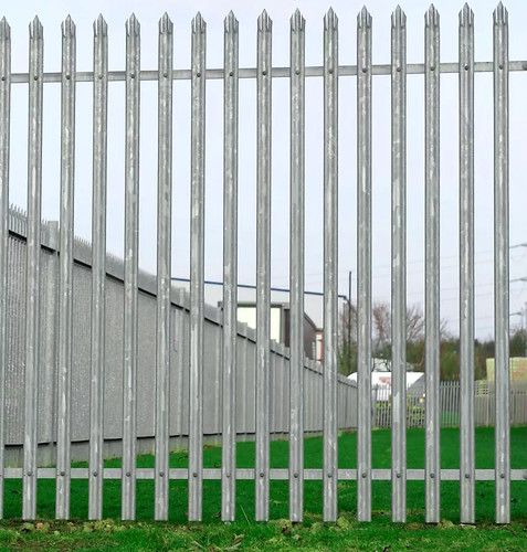 High galvanised palisade - high,