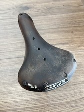 vintage bicycle saddle is a
