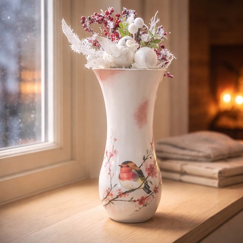 Beautiful decoupaged glass - decoupaged,