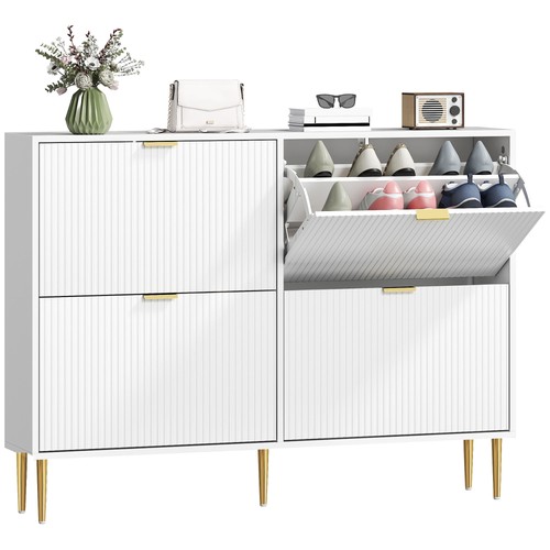 Homcom slim shoe - slim, storage