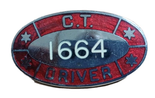 Vintage bus drivers - *bus, badge**