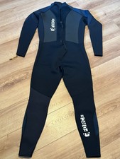 Men's Gul G Force Wetsuit Size Large Full Length 177-182cm Zip Up Black
