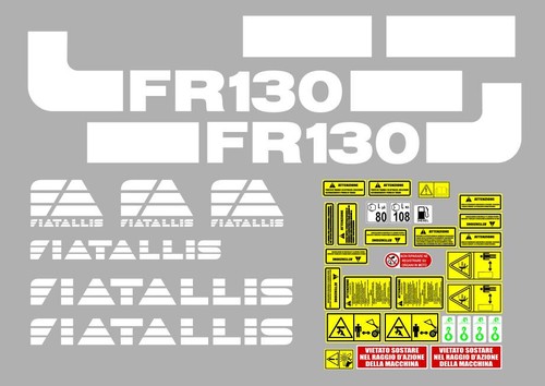 Fiat allis 130 decals - fiat,