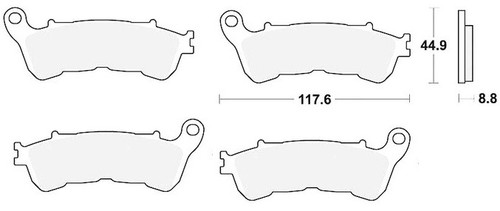 Set brake pads front left - set,