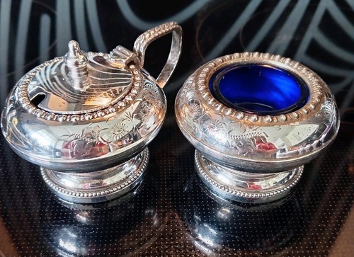 Vintage silver plate cruet - plate,