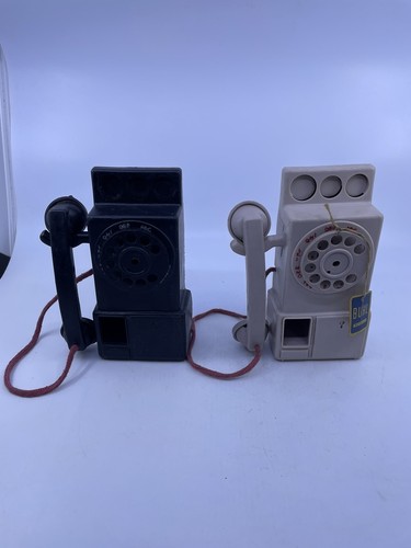Vintage toy pay phone - phone, (2)