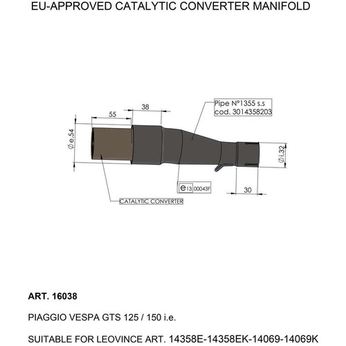 Leovince catalytic converter - catalytic,