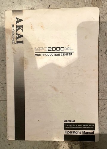 Akai mpc2000xl operator - akai, operator's