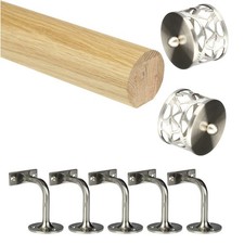 Oak Mopstick Handrail Kit with