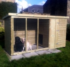 Wooden 8x4 Dog Kennel and Run
