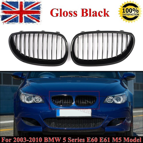 Pair gloss black front kidney - pair,