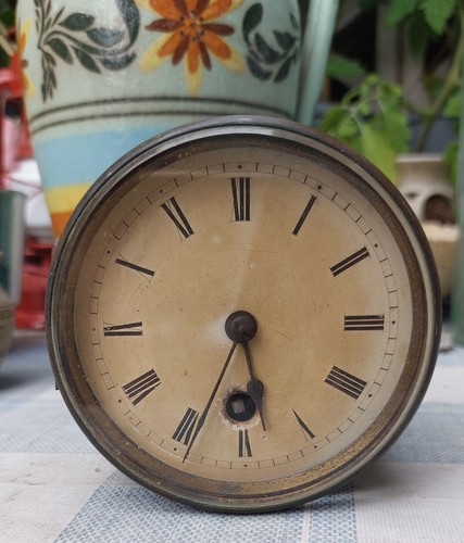 Antique french brass clock - french,