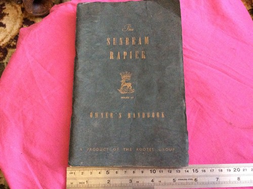 Sunbeam rapier handbook 80 - handbook.,