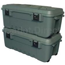 Heavy Duty Plano Military Storage Trunk, Pack of 2, Olive Drab