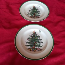 PAIR OF SPODE CHRISTMAS TREE